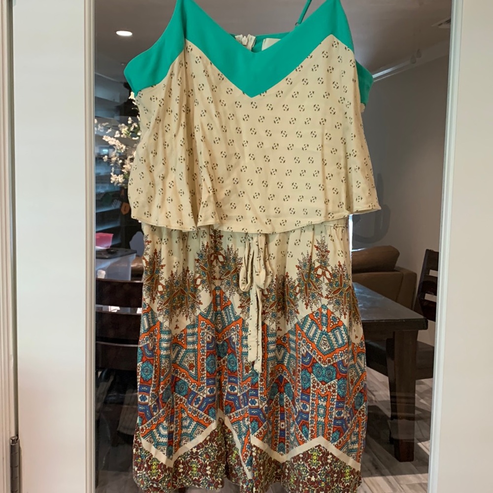 Anthro Zip up romper